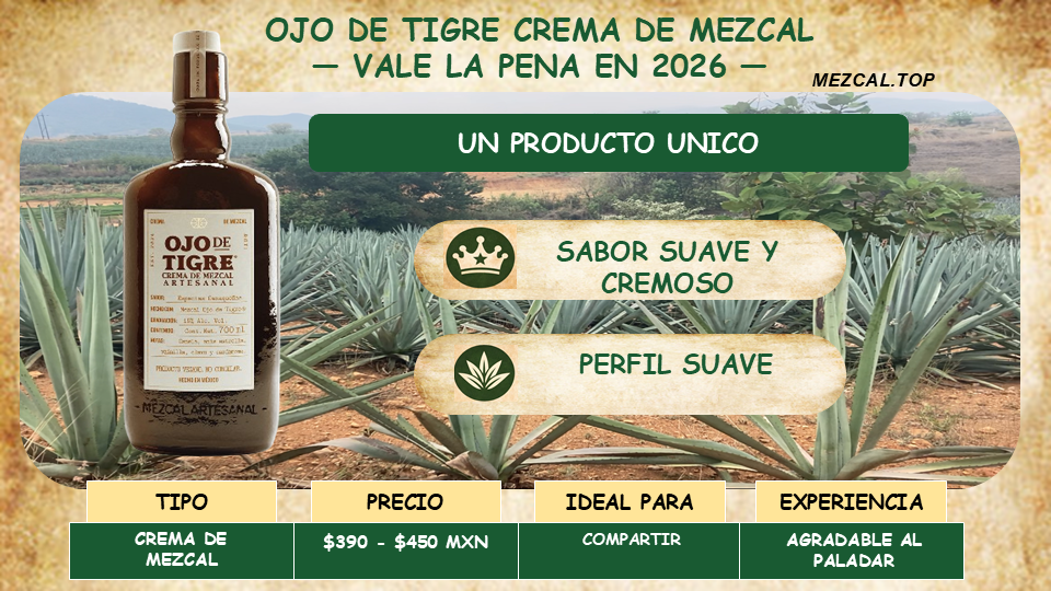 CREMA DE MEZCAL PERFIL SUAVE Y CREMOSO UNICO ENTRE LAS CREMAS DE MEZCAL