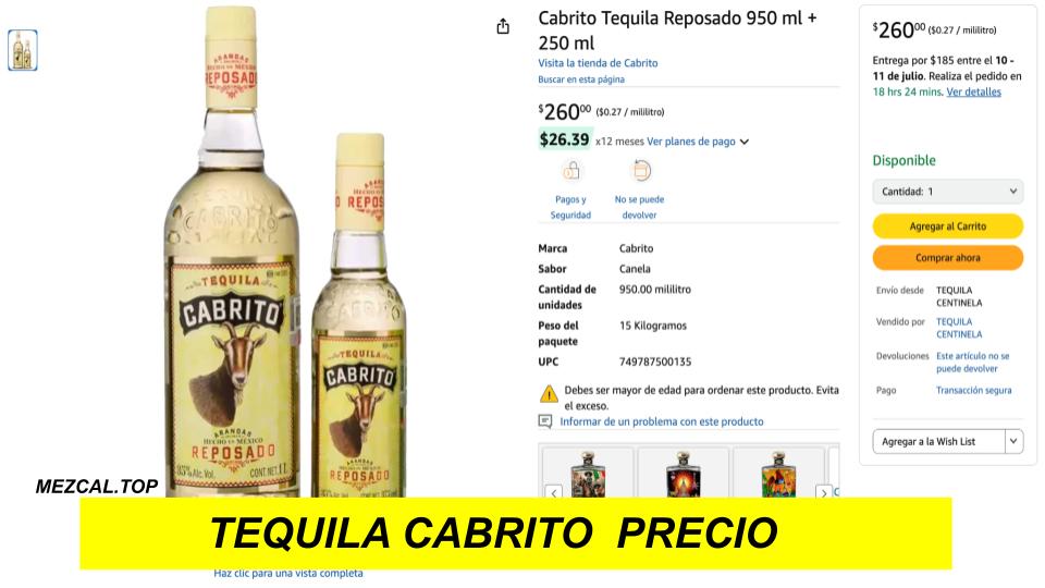 tequila cabrito precio
