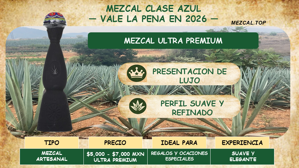 MEZCAL CLASE AZUL PREMIUM CON BOTELLA ARTESANAL Y DISEÑO EXCLUSIVO EN MEXICO